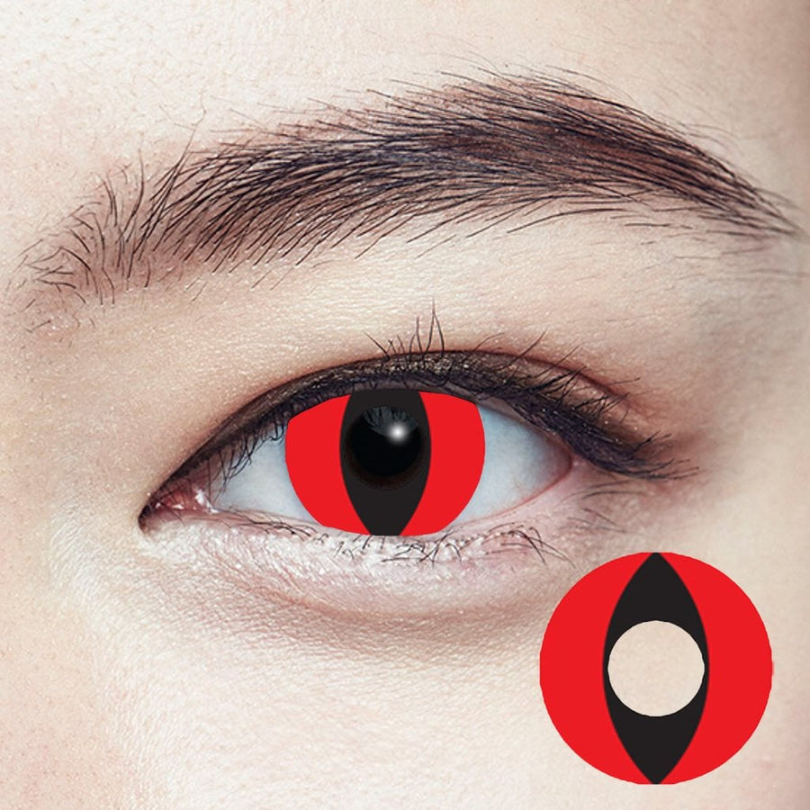 Geolica Crazy Lens SF-R05 Red Cat Eye, 2/Box-GEOLICA®-Sin Chew Optics